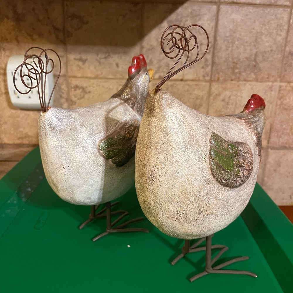 Rustic Rooster Figurines - Picture 3 of 4